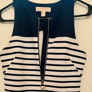 Michael Kors Navy and White Striped Dress